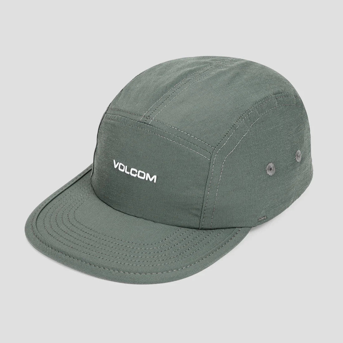 Bone Volcom 5 Panel na cor cinza, com logo em destaque.